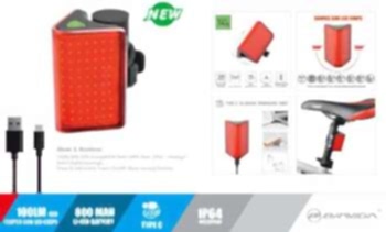 EASTPOWER BRIGIVA LW-R200 100 LM IP64 SU GEÇİRMEZ USB ARKA FAR - 2